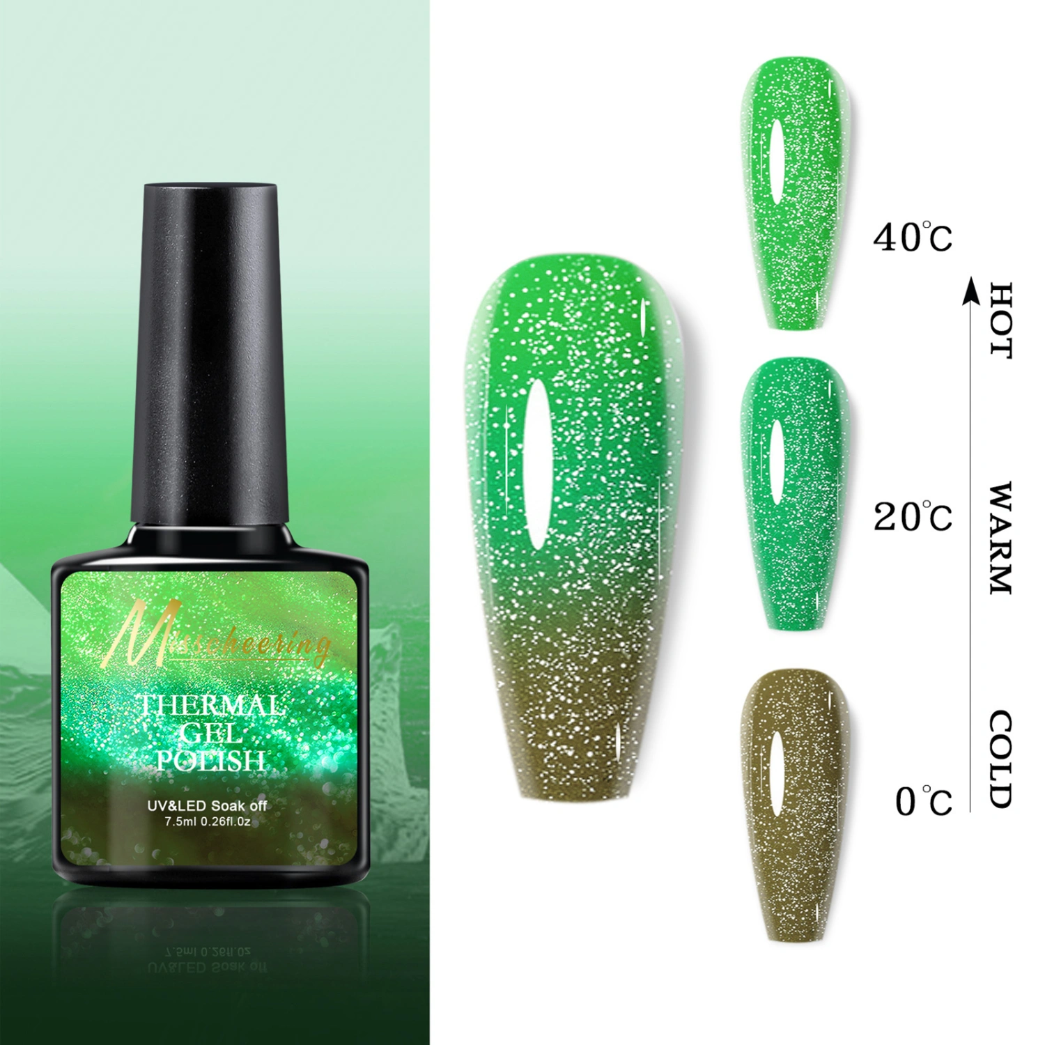 Nail Liquid Polish Fast Dry Sparkling DIY Color Changing Glitter Manicure Gel Nail Polish Nail Supplies 