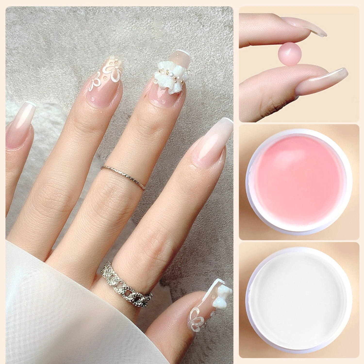 15ml Nail Extension Glue Safe Ingredients Easy to Shape Non-Irritating Smooth Texture Extend Nails Resin Nail Art Shaping Glue DIY Manicure Gadget Nail Supplies