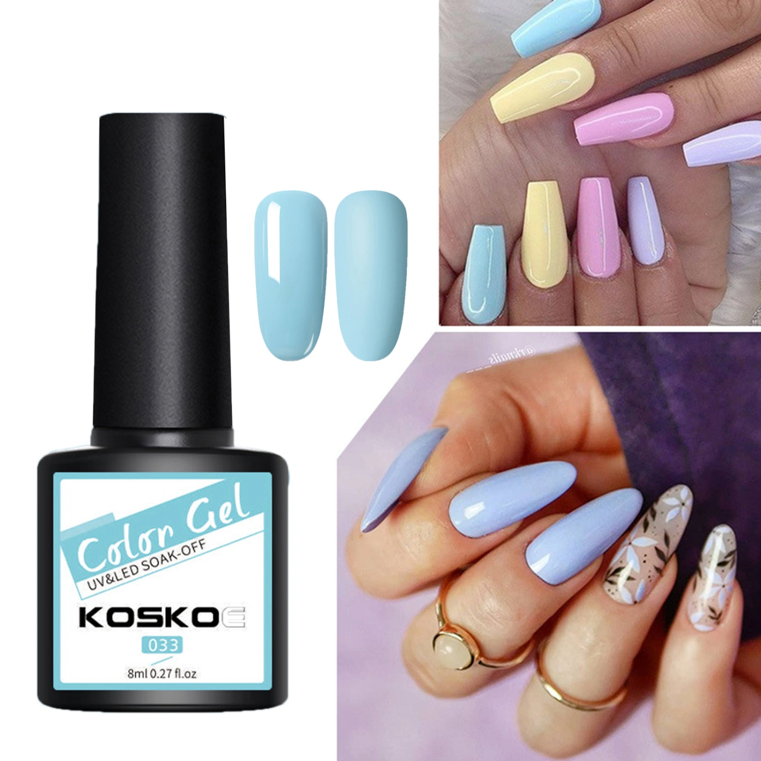 Nail Polish Glitter Beautiful Colorful Convenient Natural Decorative Lightweight Summer Color Soak Off UV Led Nail Gel for Gift