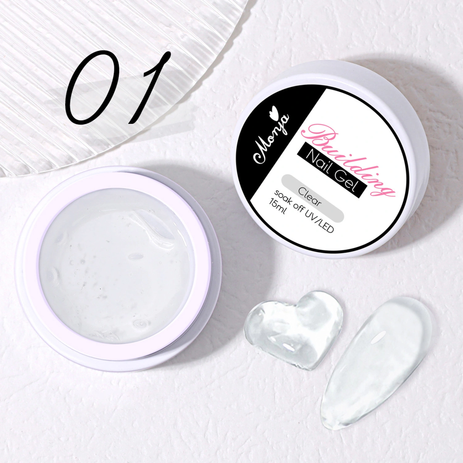 15ml Nail Extension Glue Safe Ingredients Bright Color Easy to Shape Smooth Texture Multipurpose Extend Nails Resin Easy Extend Pinch Solid Glue DIY Manicure Tools for Nail Salon