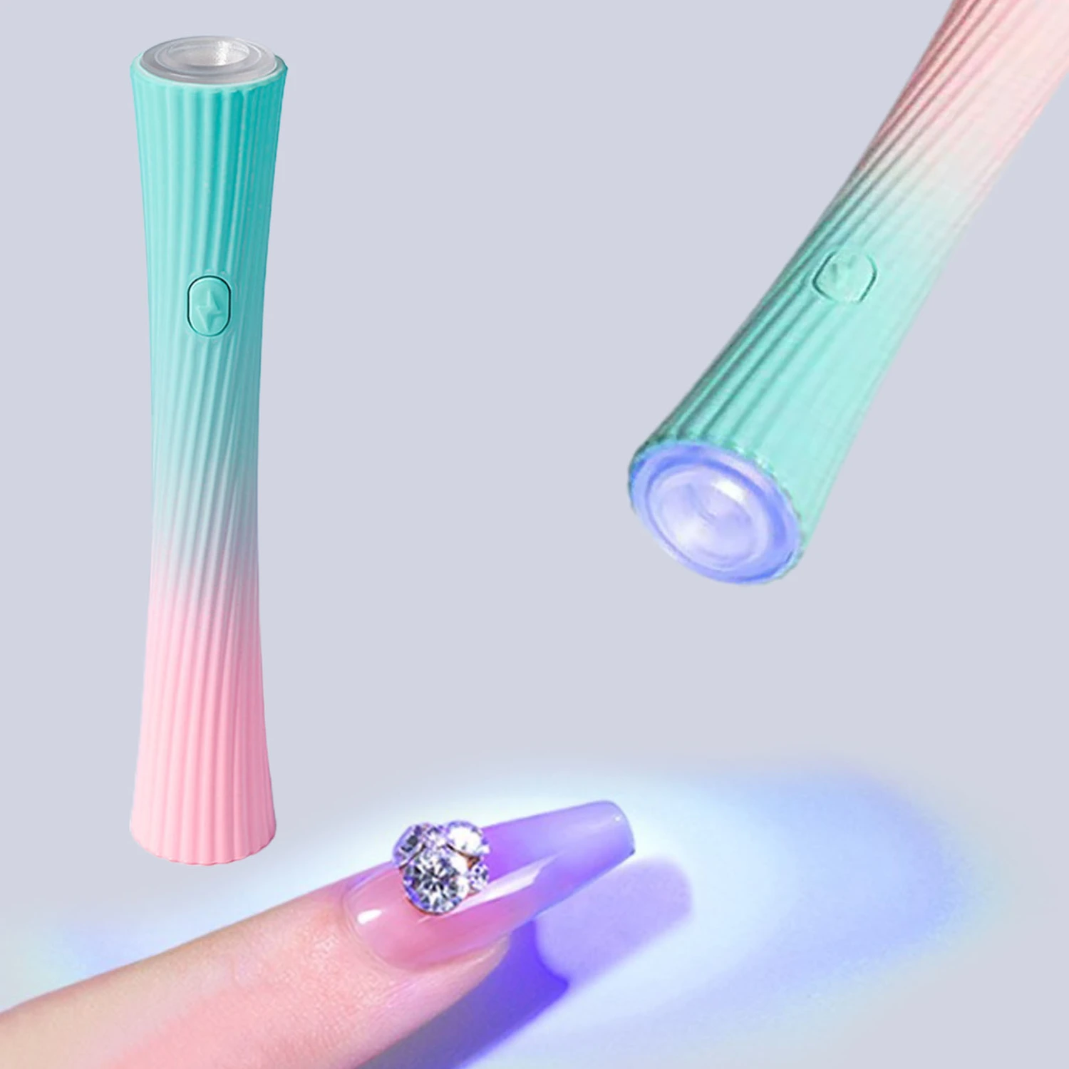 Handheld Nail Lamp Transparent Cover Quickly Drying USB Rechargeable Mini UV Nail Light for Beginners Professionals DIY at Home Nail Salon