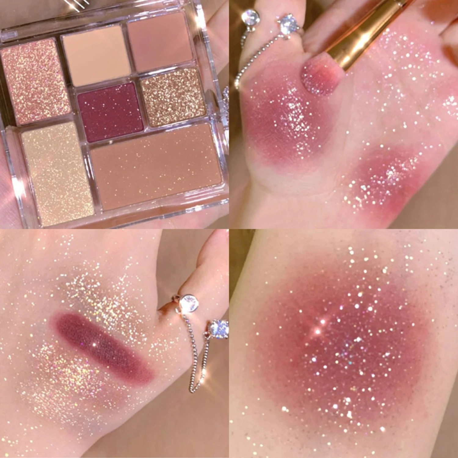Makeup Eye Shadow Smooth Fine Flash Lasting Transparent Shell Matte Eye Makeup Exquisite Seven-color Eyeshadow Palette for Dating