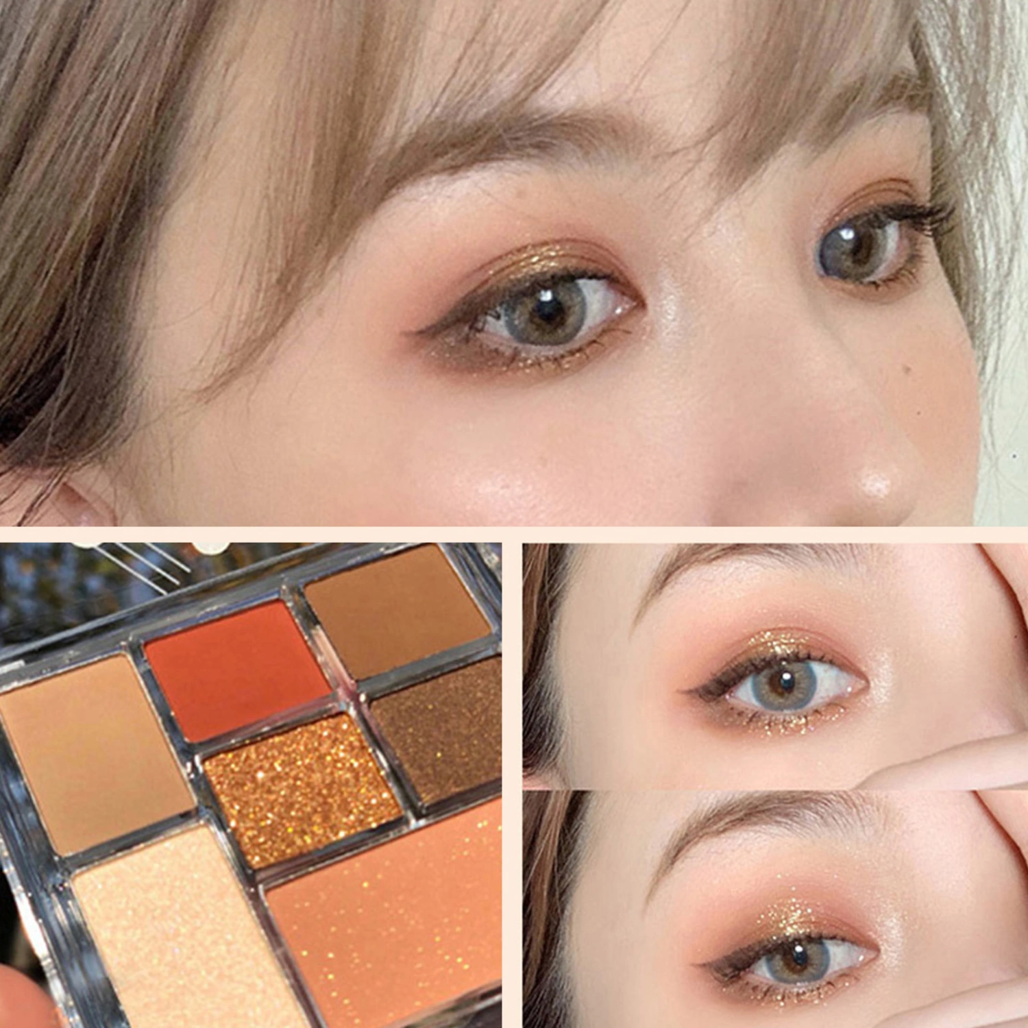 Makeup Eye Shadow Smooth Fine Flash Lasting Transparent Shell Matte Eye Makeup Exquisite Seven-color Eyeshadow Palette for Dating
