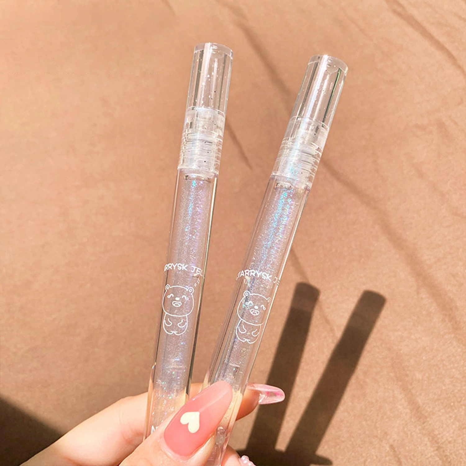 Blue Shine Makeup Lip Gloss Clear Moisturizing Pearly Seductive Lip Makeup Waterproof Flat Head Lip Oil Balm Lip Glaze for Daily Makeup