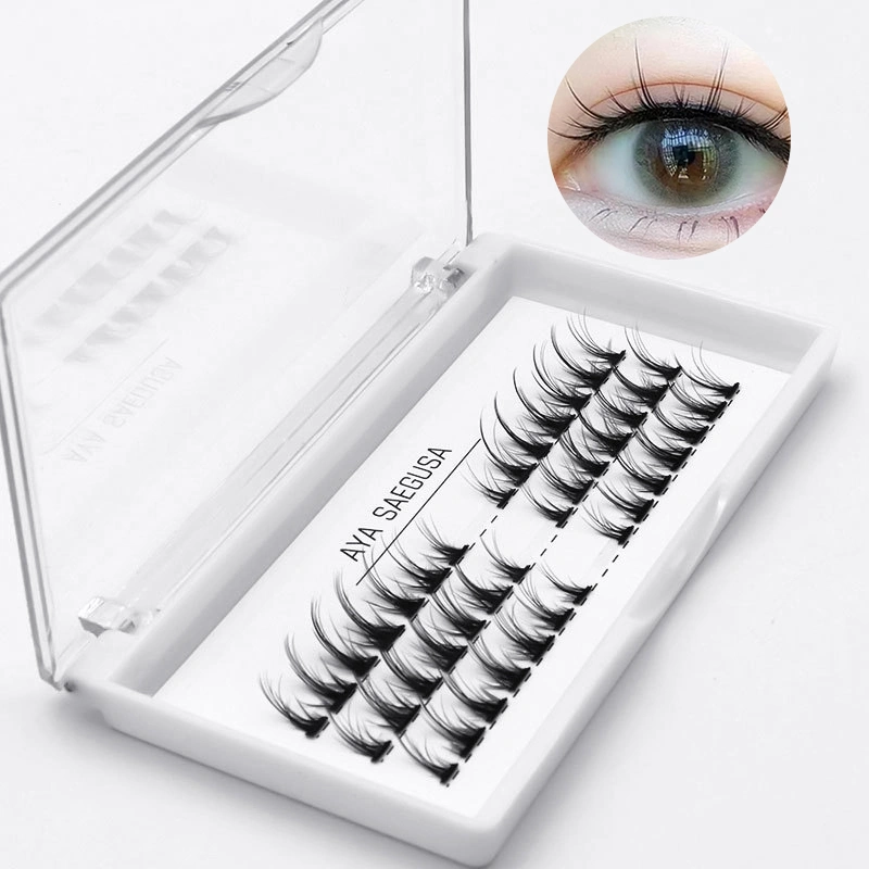 42 Clusters/Box False Eyelashes Natural Soft Fiber Little Devil Segmented False Fake Eyelashes for Beginner