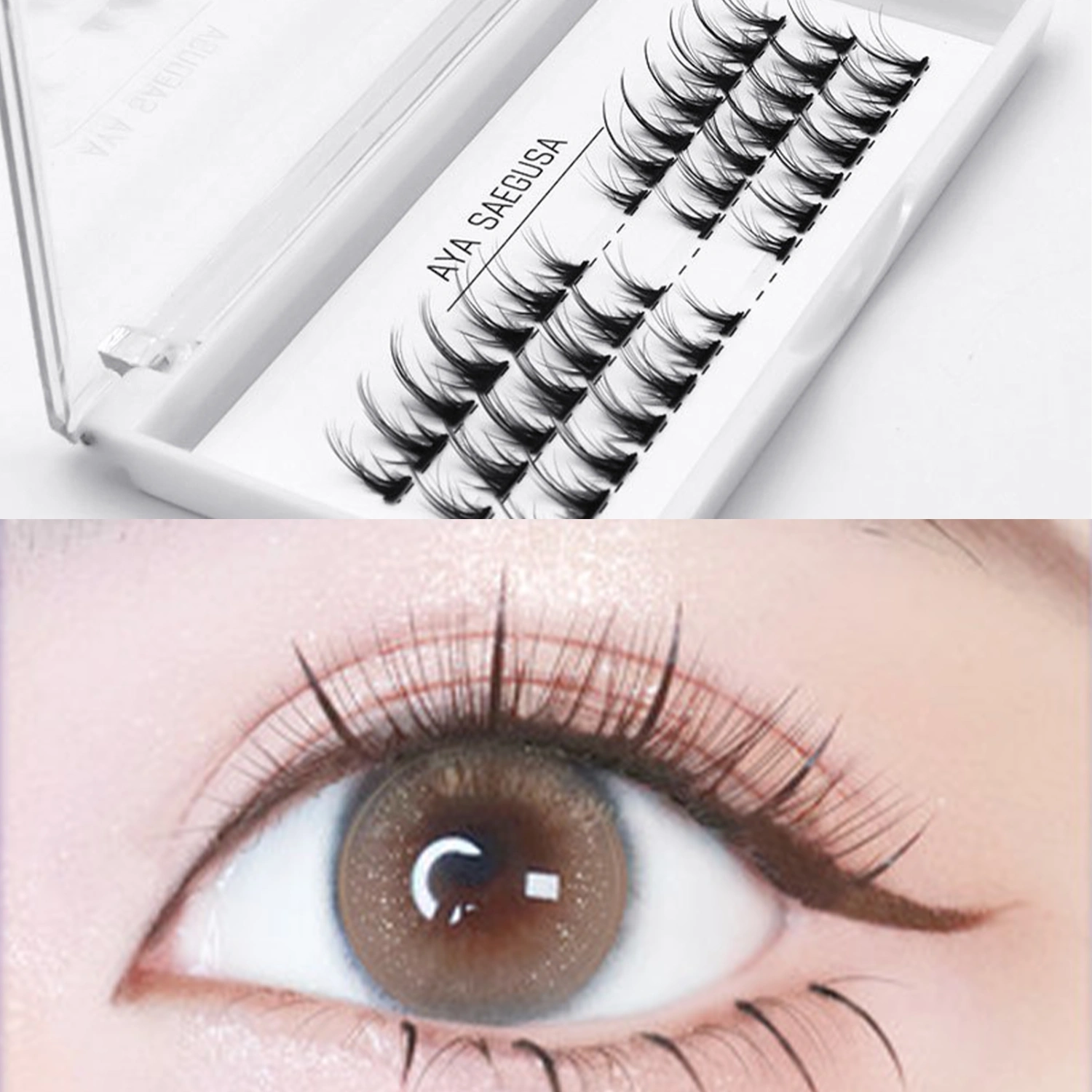 42 Clusters/Box False Eyelashes Natural Soft Fiber Little Devil Segmented False Fake Eyelashes for Beginner
