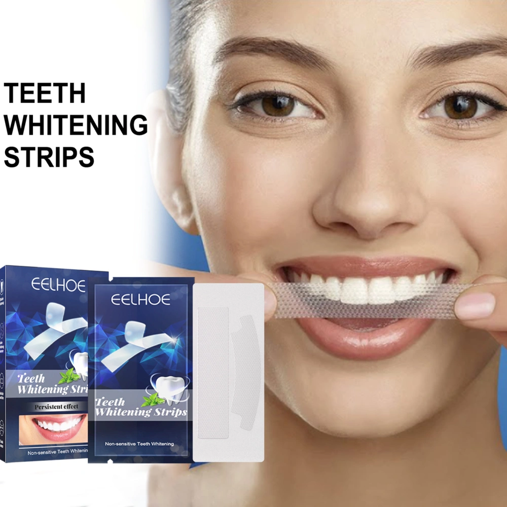 7Pcs/14Pcs Tooth Whitening Strip Simple Operation Non-irritating Portable Teeth Care Whitening Strips for Travel 