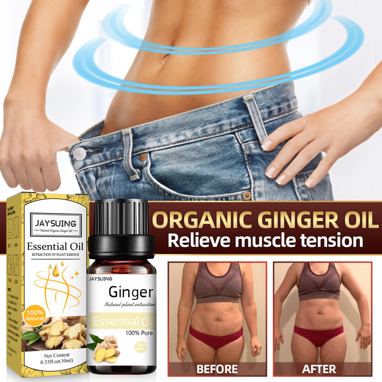 10ml Slimming Essential Oil Non-Irritating Reduce Weight Accelerate Metabolism Thin Leg Waist Fat Burning Pure Natural Oil for Female 