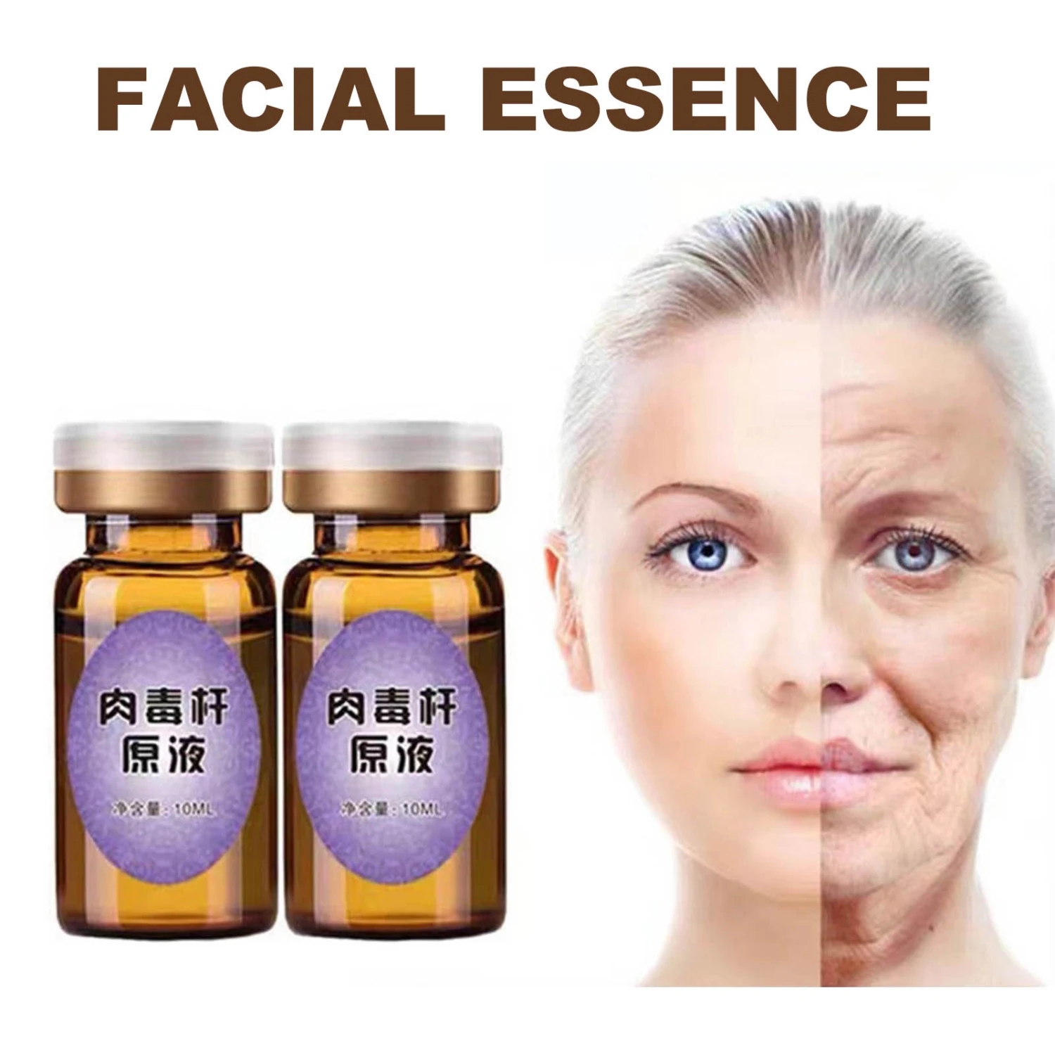 10ml Facial Essence Deeply Cleaning Lock Water Natural Extract Face Anti Aging Wrinkle Fine Line Liquid for Adult