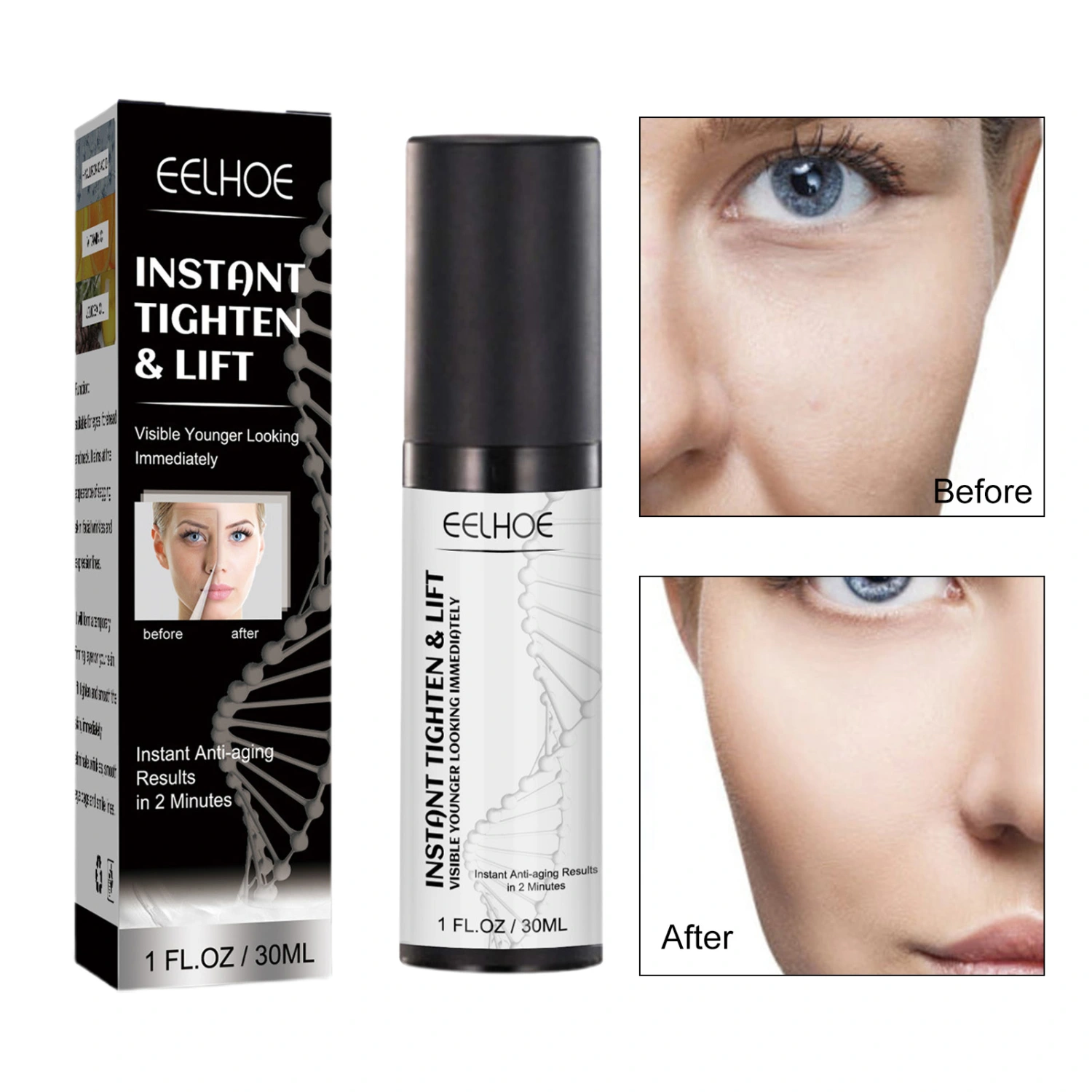 30ML Face Serum Anti-Aging Anti-wrinkle Easy to Absorb Brighten Skin Color Lighten Spots Reduce Fine Lines Gentle Skin Tightening Lifting Serum Skin Care