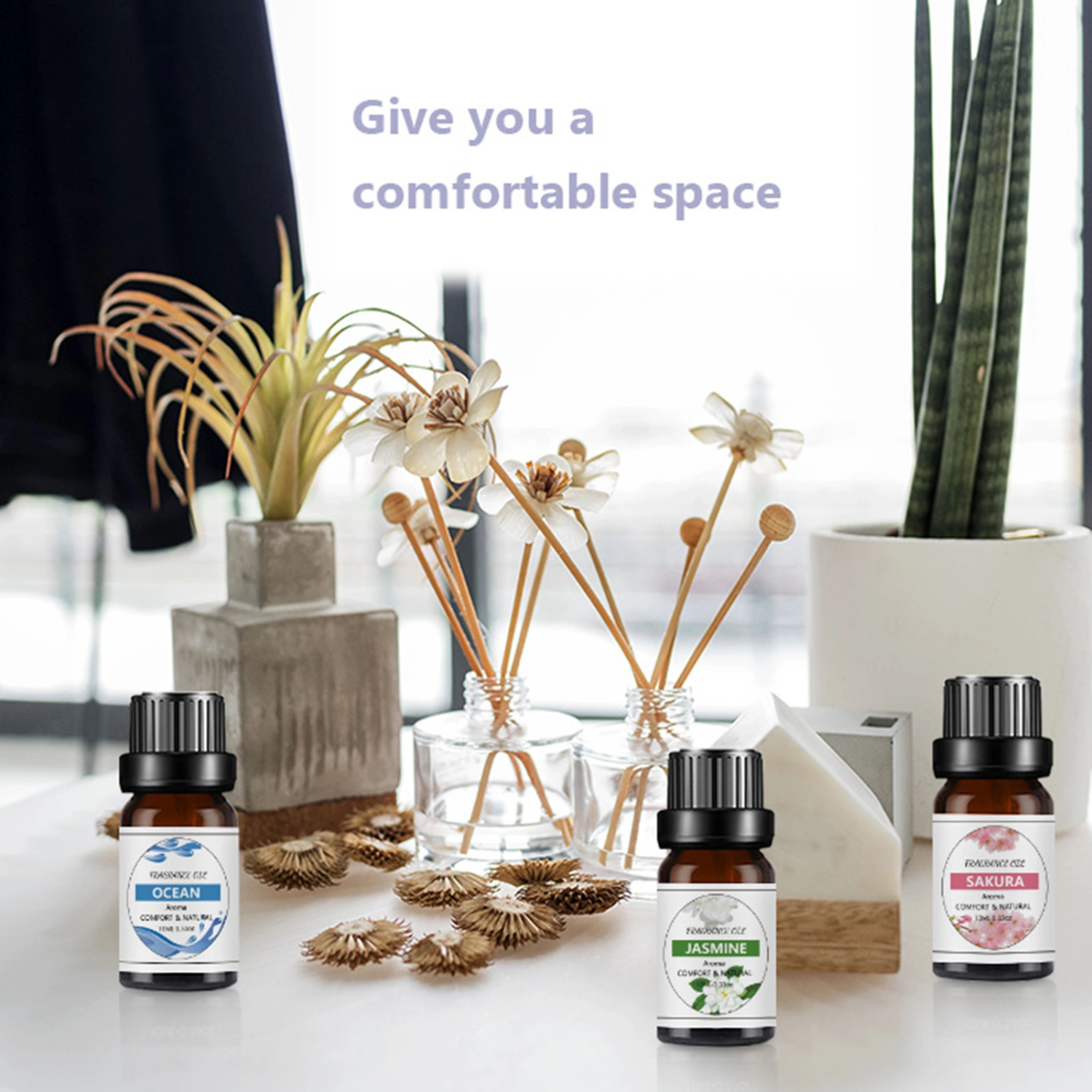 10ml Essential Oil Permeable Calm Emotion Non-Irritating Water Soluble Rose Diffuser Oil for Indoor