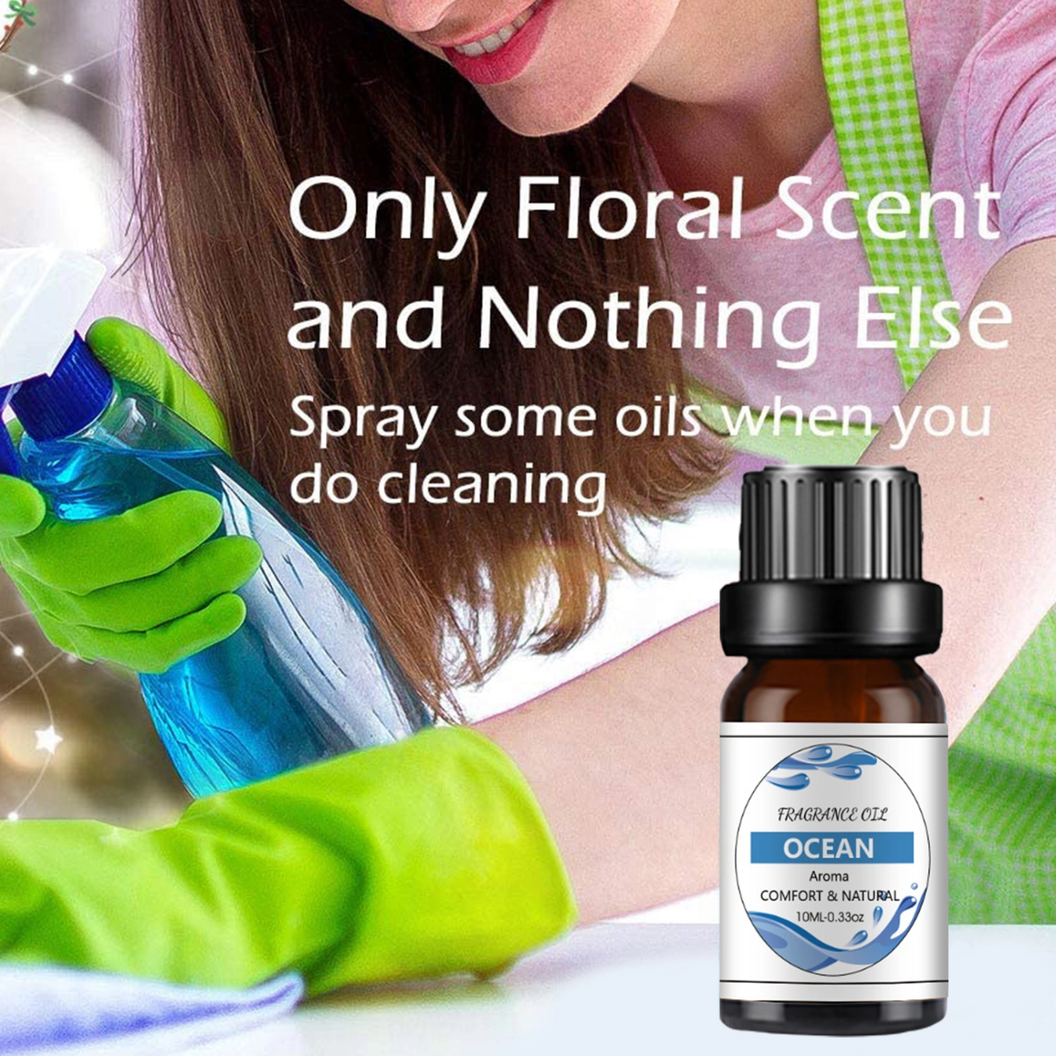 10ml Essential Oil Permeable Calm Emotion Non-Irritating Water Soluble Rose Diffuser Oil for Indoor