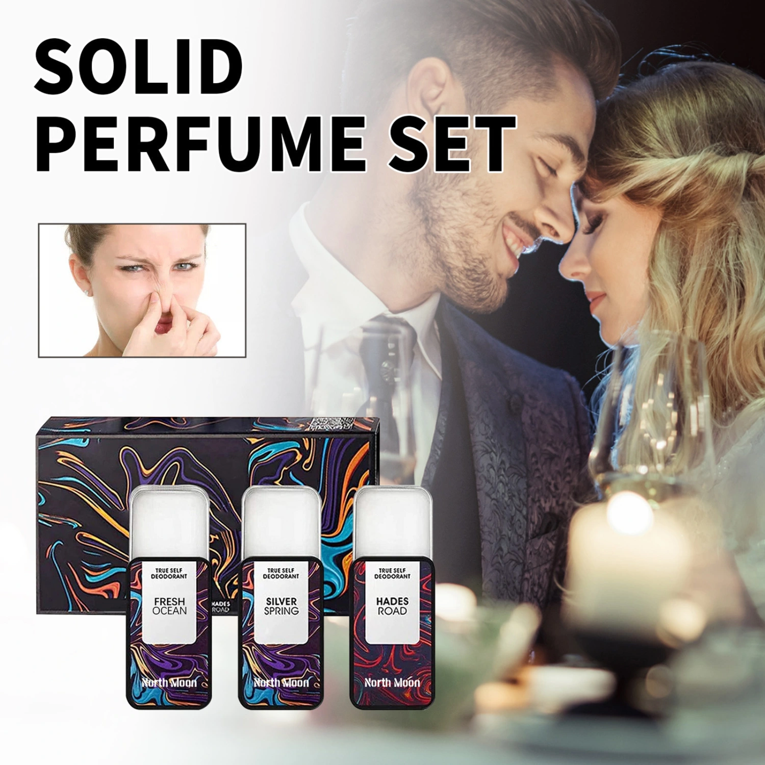 3Pcs 30g Men Women Perfumes Long Lasting Plant Extract Safe Wide Application Portable Improve Atmosphere Non-irritating Solid Balm Cream Perfumes Lover Supply