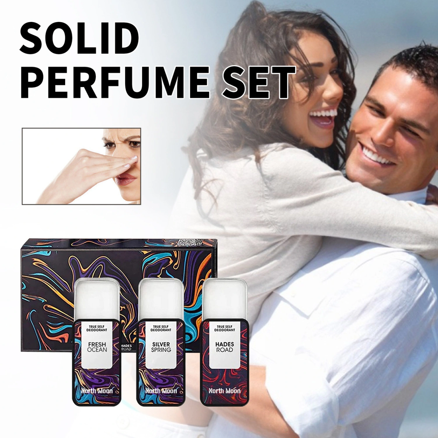 3Pcs 30g Men Women Perfumes Long Lasting Plant Extract Safe Wide Application Portable Improve Atmosphere Non-irritating Solid Balm Cream Perfumes Lover Supply