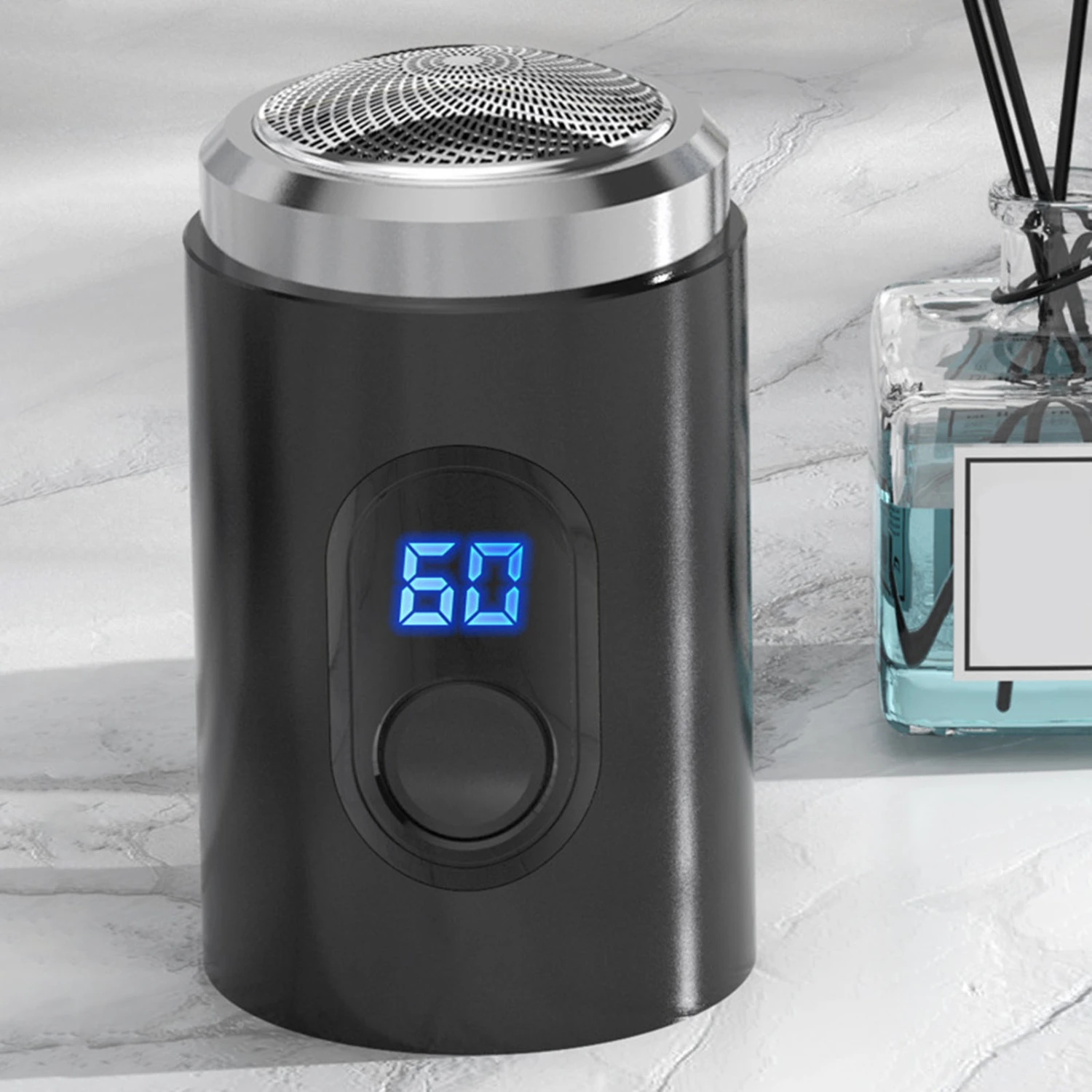 Travel Electric Shaver Pocket Size Quick Charging Low Noise Sharp Blade Digital Display Beard Shaving Battery Powered Men Mini Electric Shaver Razor