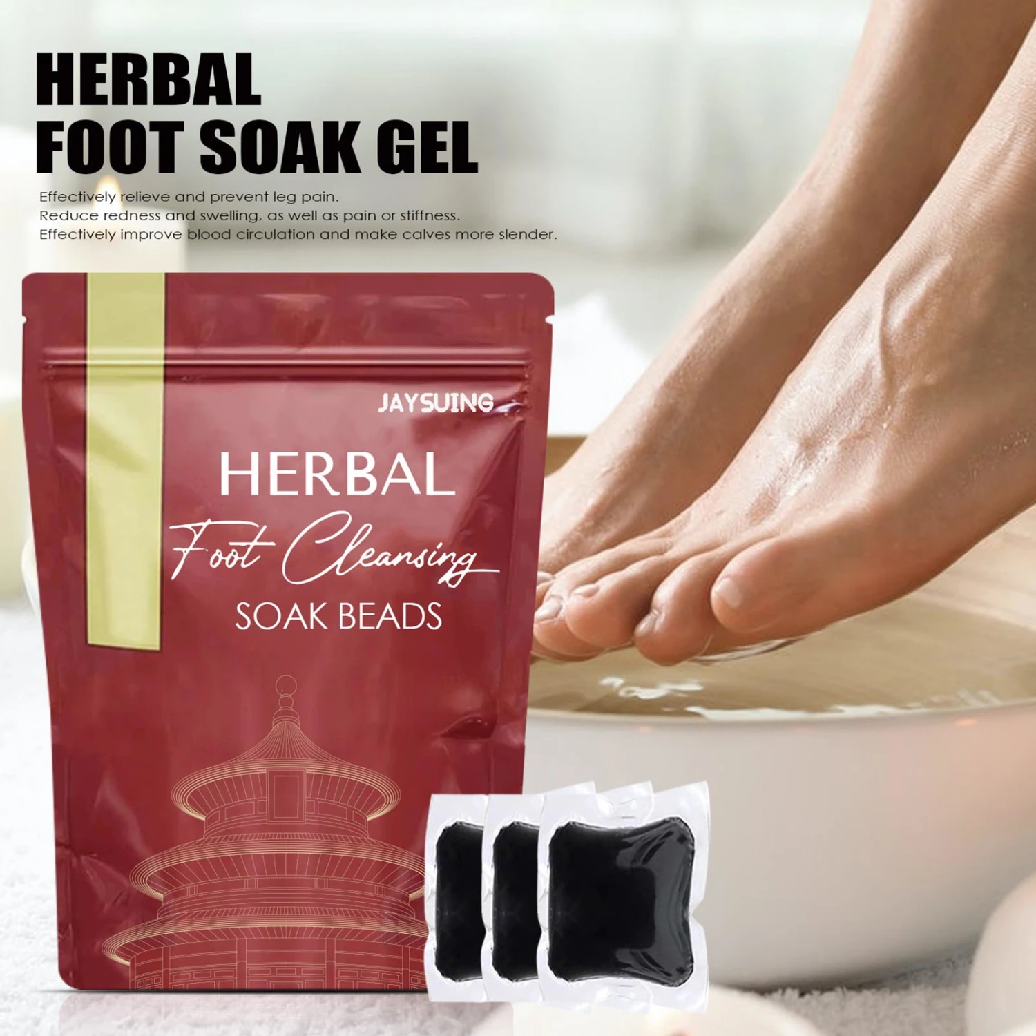 10Pcs/Set Foot Bath Pack Quick Effect Improve Metabolism Natural Extract Herb Bathing Body Care Relax Feet Patch for Adult
