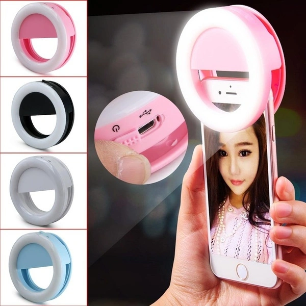 Fashion new Selfie LED Light Ring Flash Fill Clip Camera For IPhone & Tablet For Samsung Cell Phone Asahinew