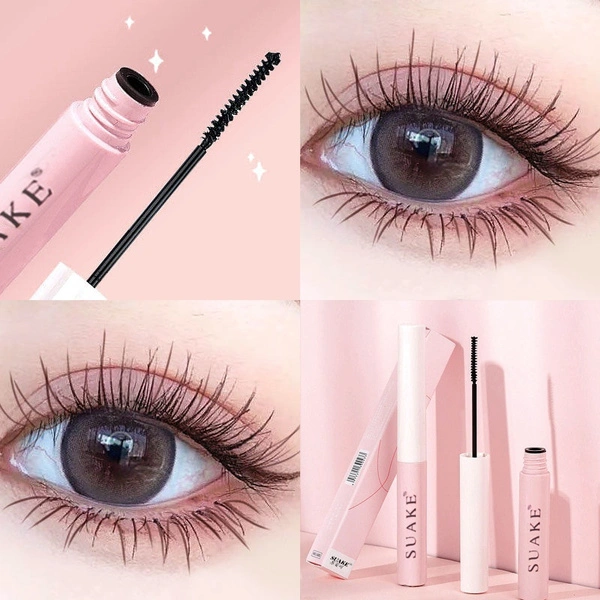 Ultra-fine Mascara Curl Thick Lengthening Eyelash Mascara Waterproof Non-smudge Brown Natural Curling Fine Brush Mascara Makeup