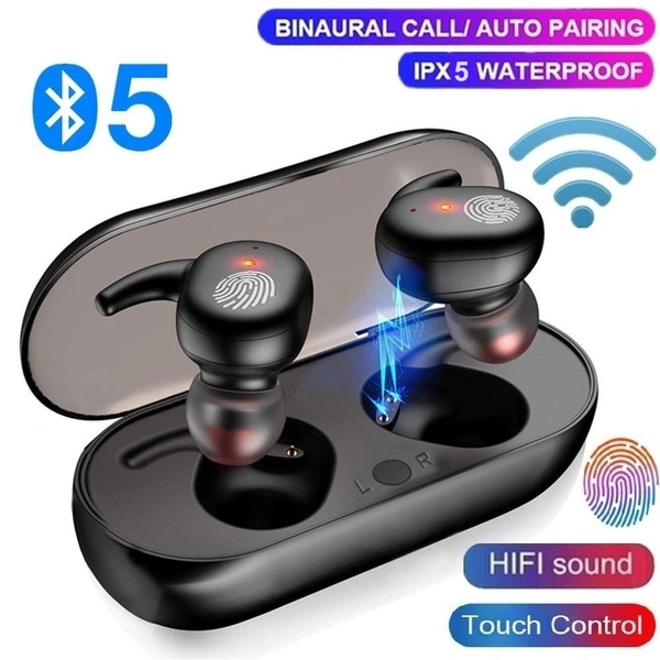 Wireless Bluetooth Earphones Waterproof Sport Running In-Ear Headset Noise Cancelling 3D Stereo Earpieces With Mic And Charging Box