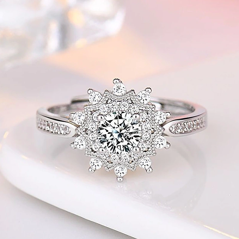 Moissanite Snowflake Ring