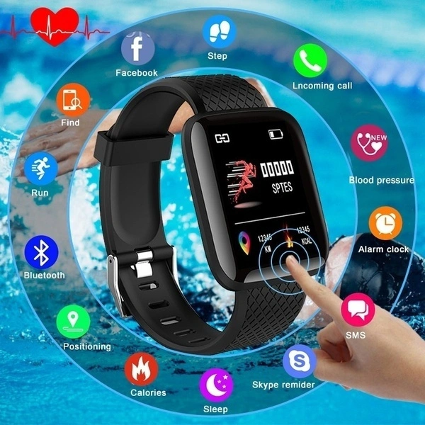 2019 New Smart Watch Bluetooth Sports Watch USB Rechargeable Heart Rate Oxygen Pressure Sleep Monitor Blood Pressure Passometer Alarm Clock Wristwatch Wearable Device For iOS Android Phone