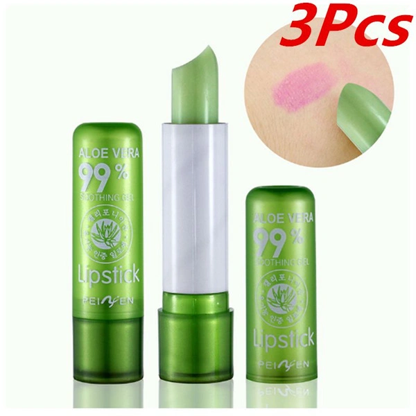 Pretty Lipstick Waterproof Aloe Long Lasting 3 pcs New Changable Color Lip Blam Magical Lip Cream Waterproof