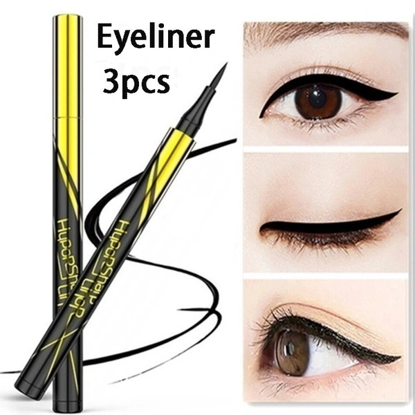 3pcs waterproof black liquid eyeliner big eyes makeup long-lasting eyeliner makeup smooth and quick dry cat eye cosmetics tools