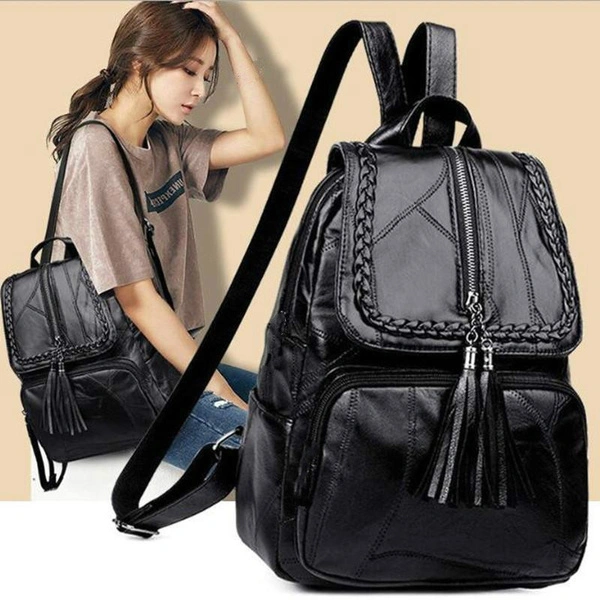 Vintage Women Fashion PU Leather Backpacks Female Backpack for Girls School Bag Travel Backpack Handbag Shoulder Bag