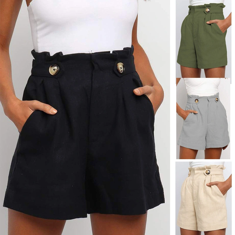 Women's Fashion Solid Summer Shorts Ladies Casual Short Pants Beach Shorts Plus Size XS-8XL