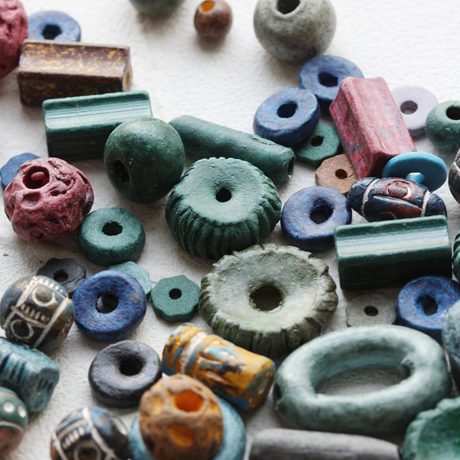 DIY Ornament Accessories Scattered Beads Handmade Ceramic Beads Mixed Color