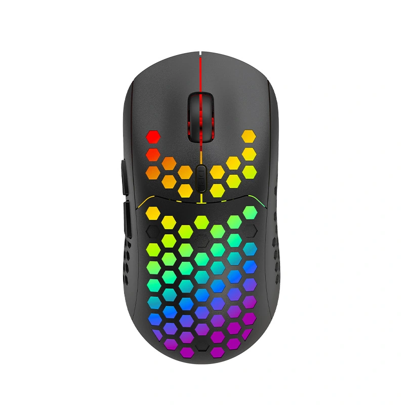 Wireless Hollow Game Mute Mouse TYPE-C Interface RGB Lamp Effect Desktop Computers And Laptop Pass