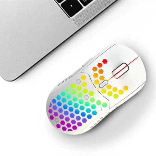 Wireless Hollow Game Mute Mouse TYPE-C Interface RGB Lamp Effect Desktop Computers And Laptop Pass