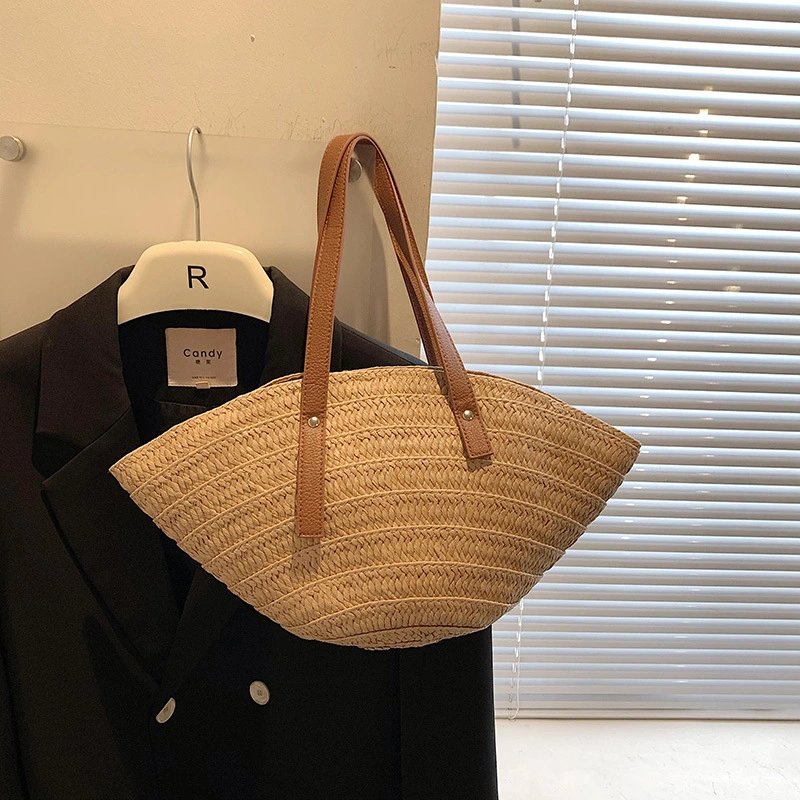 Beach straw hat woven handbag