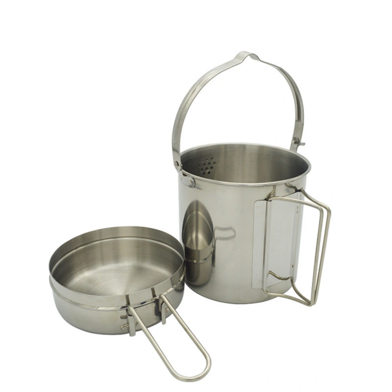 Outdoor Picnic Stainless Steel Portable Pot