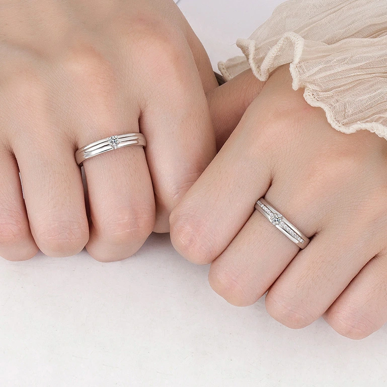 Men's And Women's Fashion Simple Couple Rings