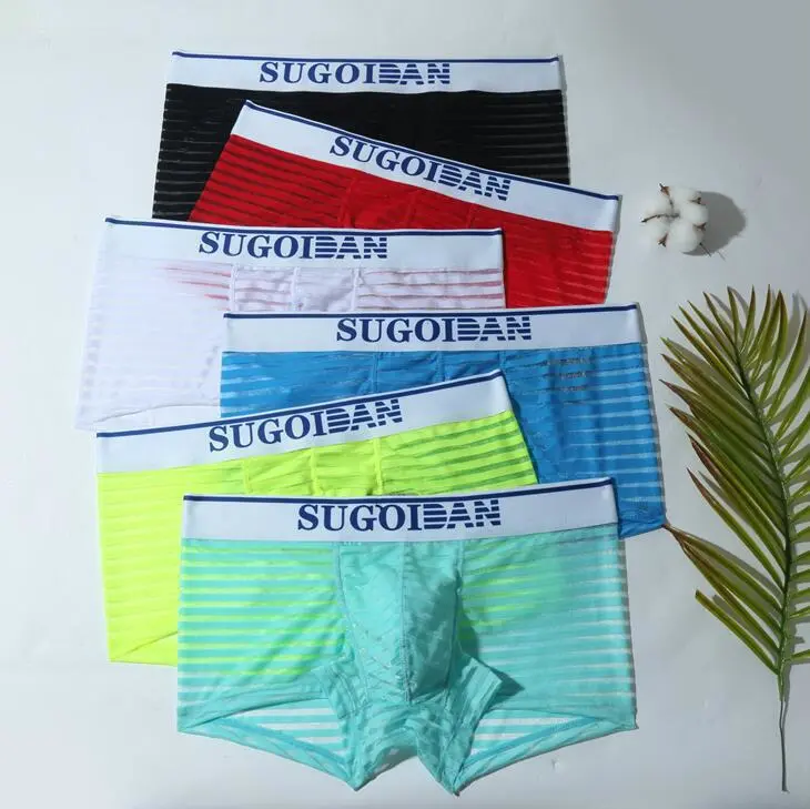 Striped Transparent Sexy Underwear Boxers