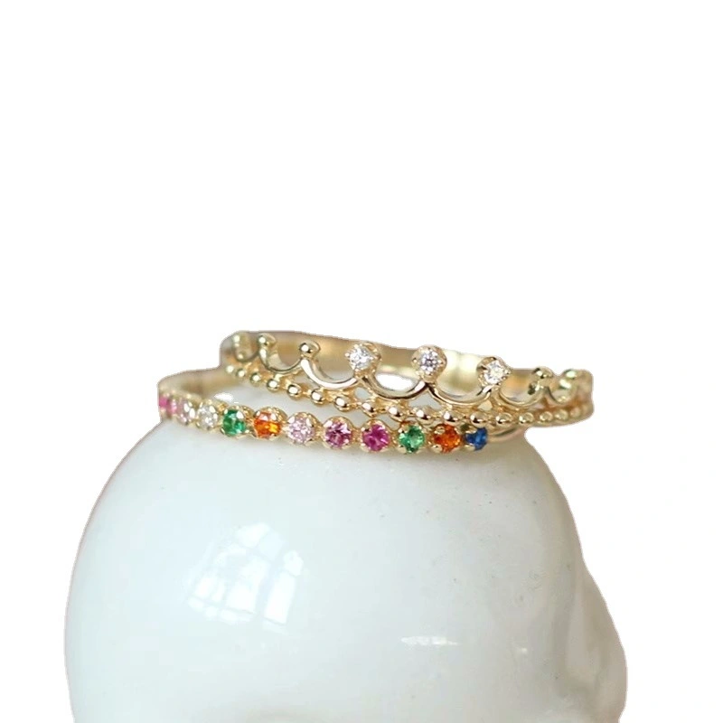 Sterling Silver Crown Ring Special-interest Design Fashion All-matching