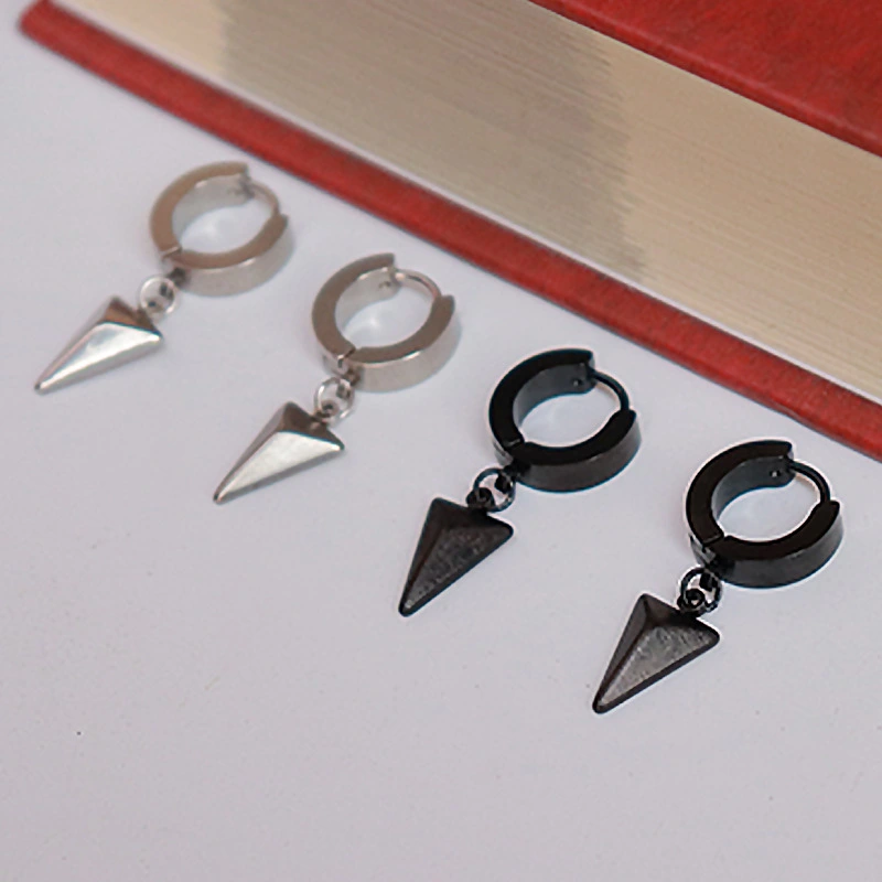 Earrings Stainless Steel Triangle Pendant