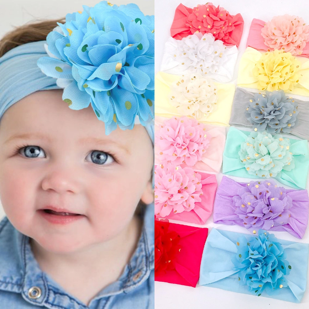 Spring Baby Flower Turban Headband