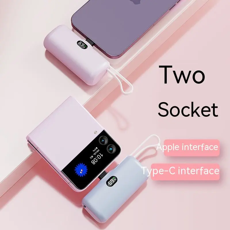 Capsule Digital Display Wireless Pocket Power Bank