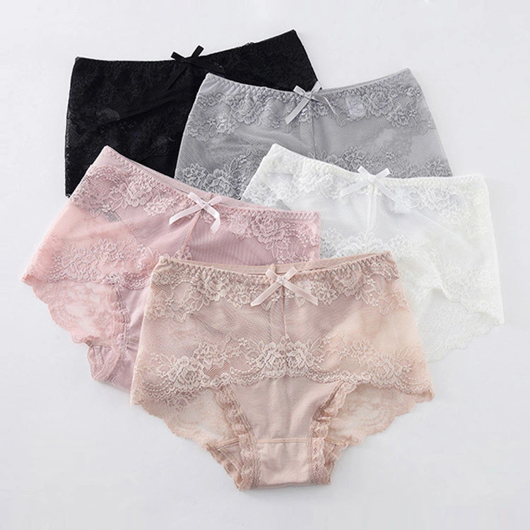 Transparent Lace Female Seamless Modal Cotton Underwear