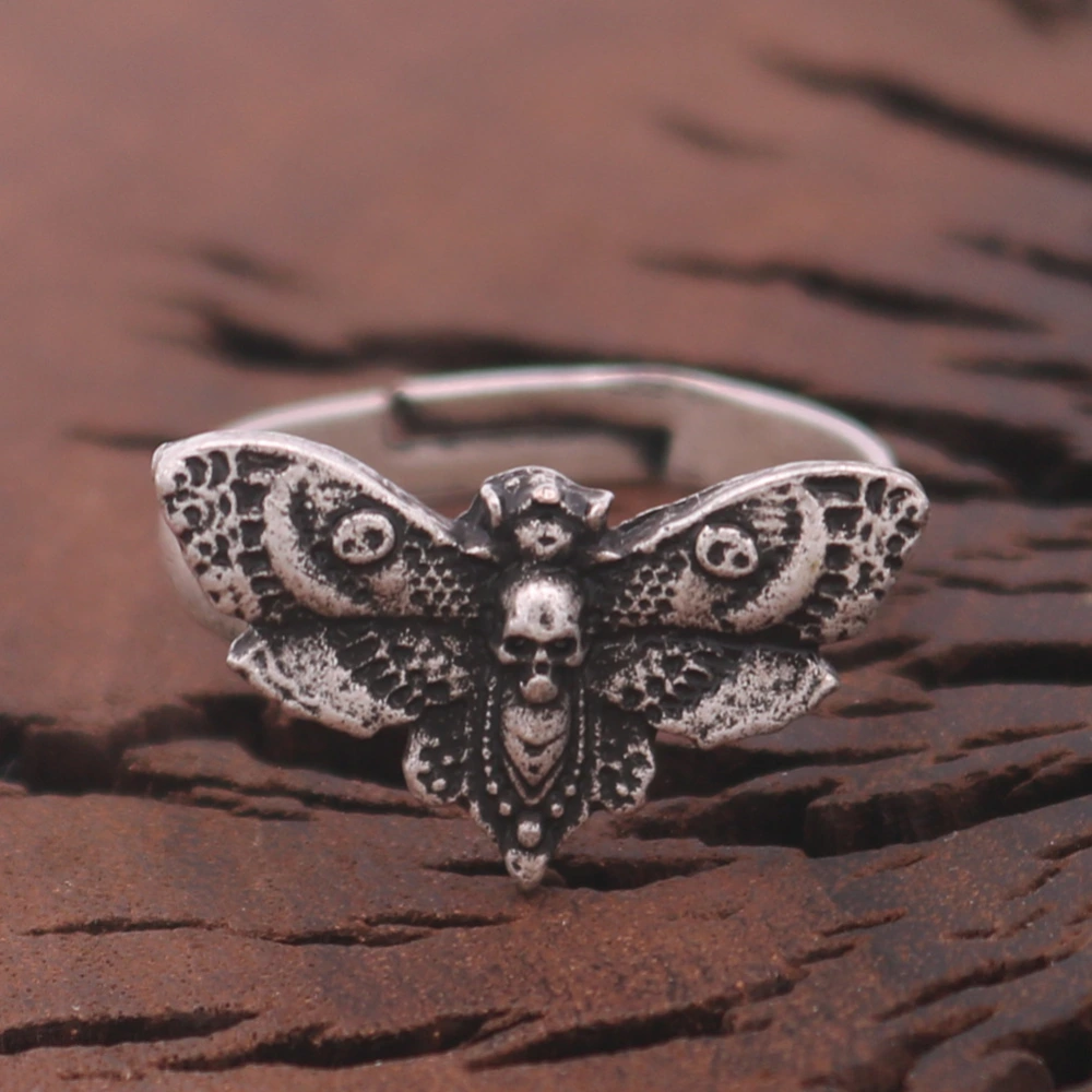 Moth Metal Ring European And American Popular Ornament Women's Adjustable