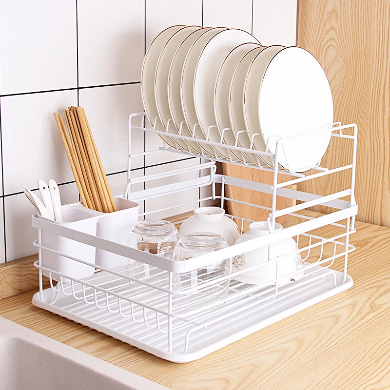 Kitchen  Household Countertop Dish Storage Rack