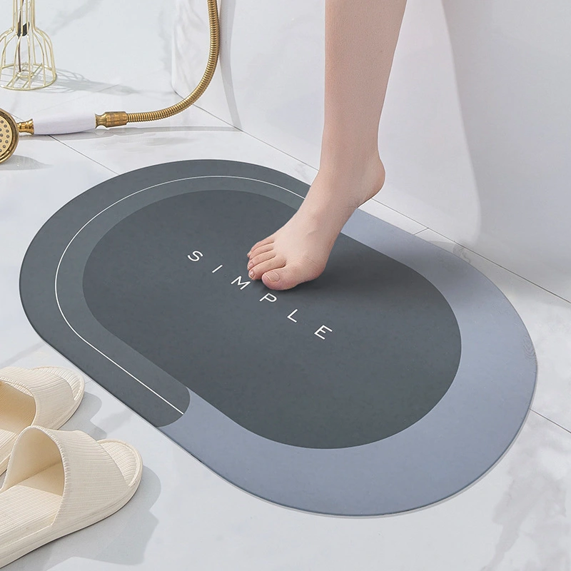 Diatom Ooze Floor Mat Living Room And Bathroom Absorbent Non-slip Cushion