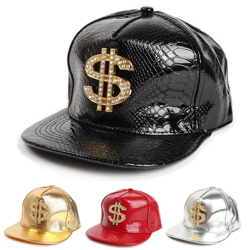 Leather Hip Hop Flat Brim Hat