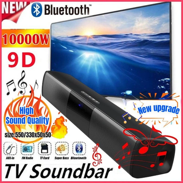 New Upgraded !!! High Sound Quality Wireless Bluetooth Soundbar Hi-Fi Stereo Speaker Home Theater TV Strong Bass Sound Bar with Remote Control Alto-falante Bluetooth Lautsprecher