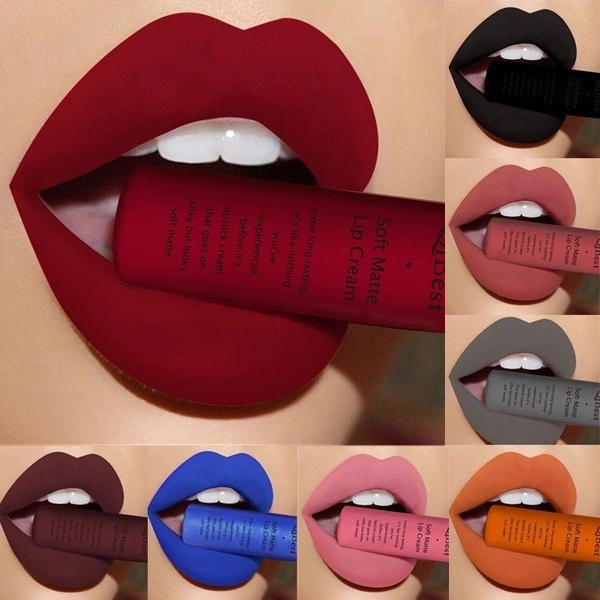 Liquid Matte Lipgloss Waterproof Lip Tint Long Lasting Lipgloss Lips Tattoo Plumper Lipstick 34 Colors Makeup Lip Gloss Velvet Liquid Lipstick