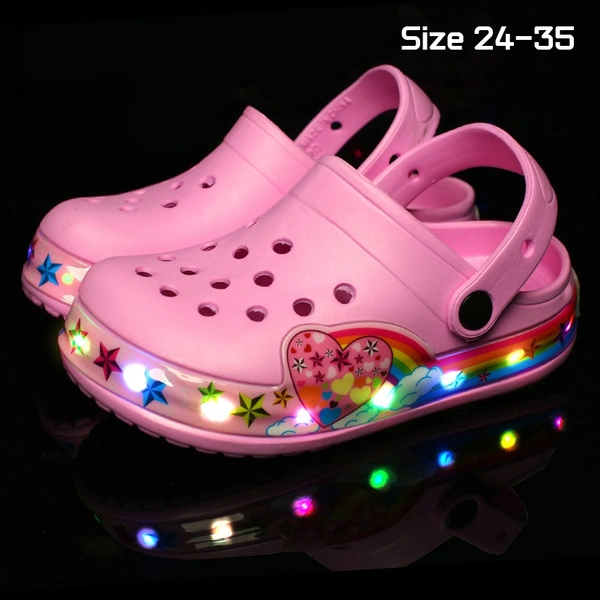 New Kids Cartoon Led Sandals Light up Children Summer shoes Glowing Slippers for Boys & Girls Flashing Beach Shoes for Kids