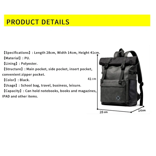 New Shoulder Bag Men's Computer Bag Business Backpack Students Casual Schoolbag Large Capacity Travel Bag