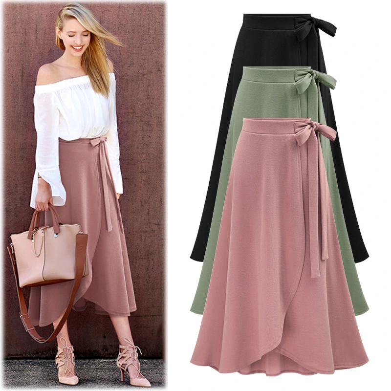 Plus Size A-line Skirts Female Irregular Elastic Hip Slim Medium-long Loose Sheds Skirts